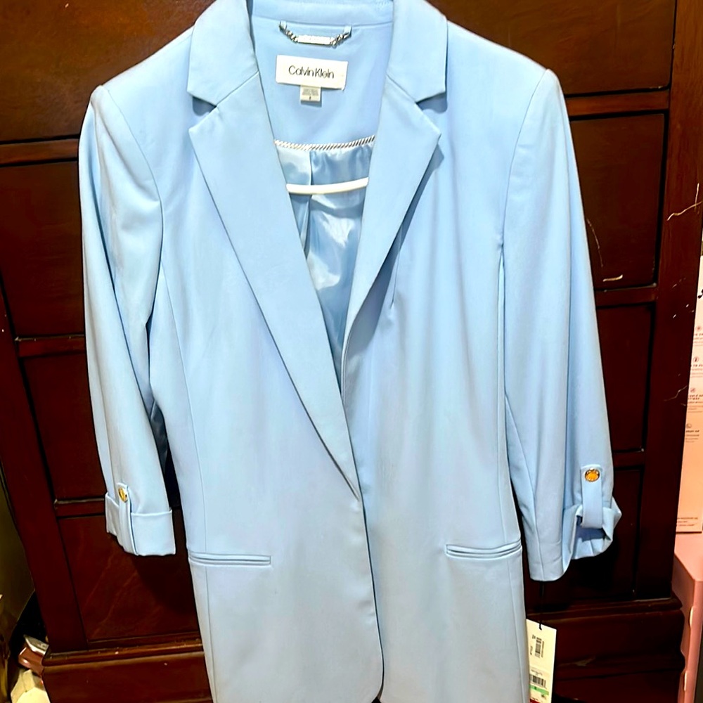 Calvin Klein Blue Blazer Lightweight Classic Design